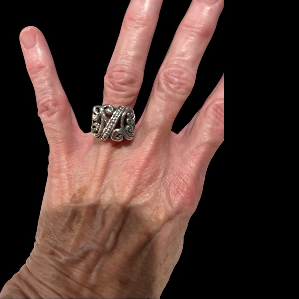 925 Silver Ring, TW 8.8grams, Size 5.5